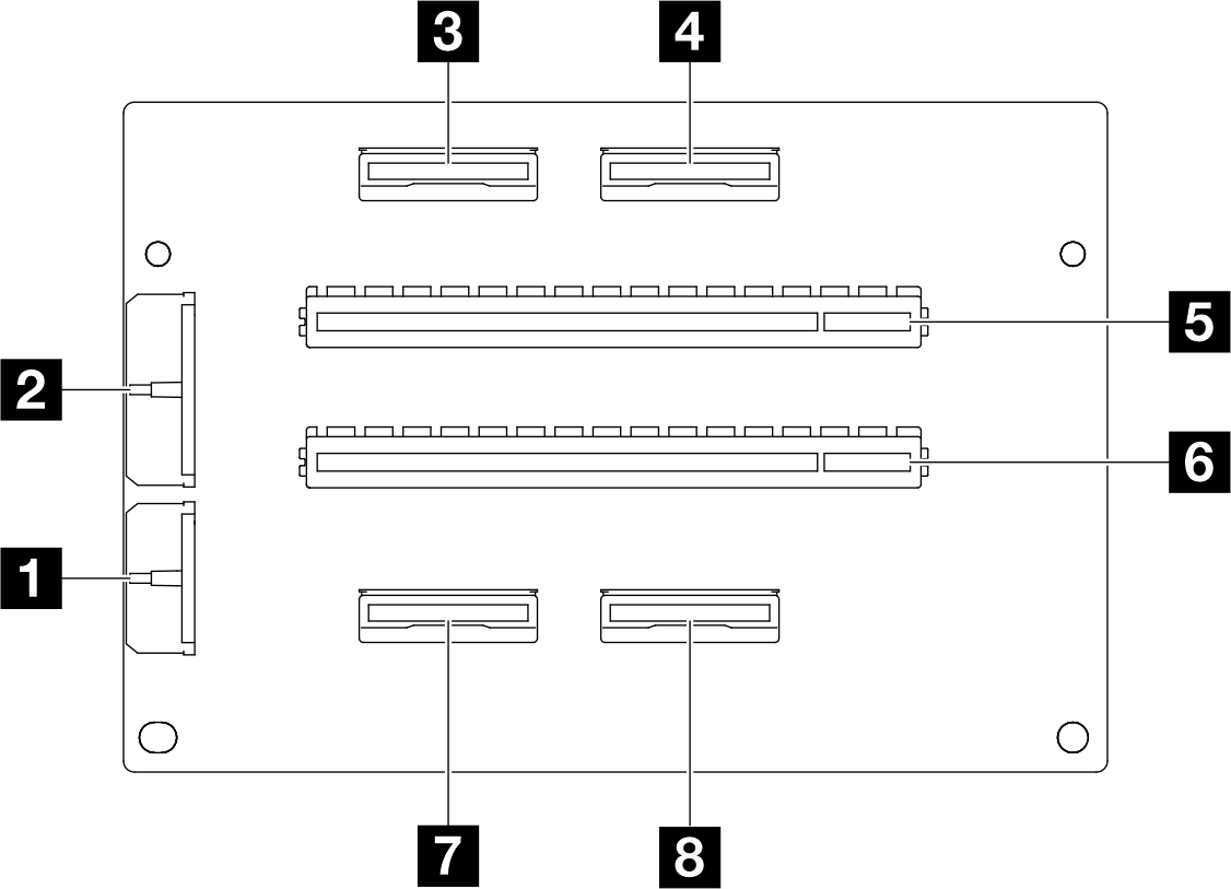 PCIe riser connectors