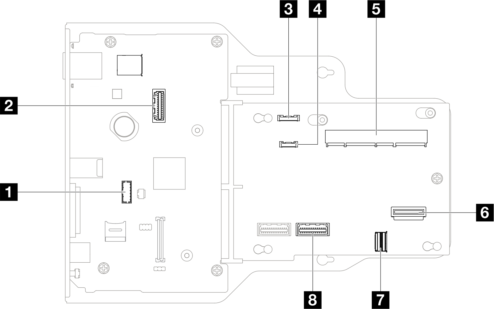 System I/O board and interposer assembly connectors