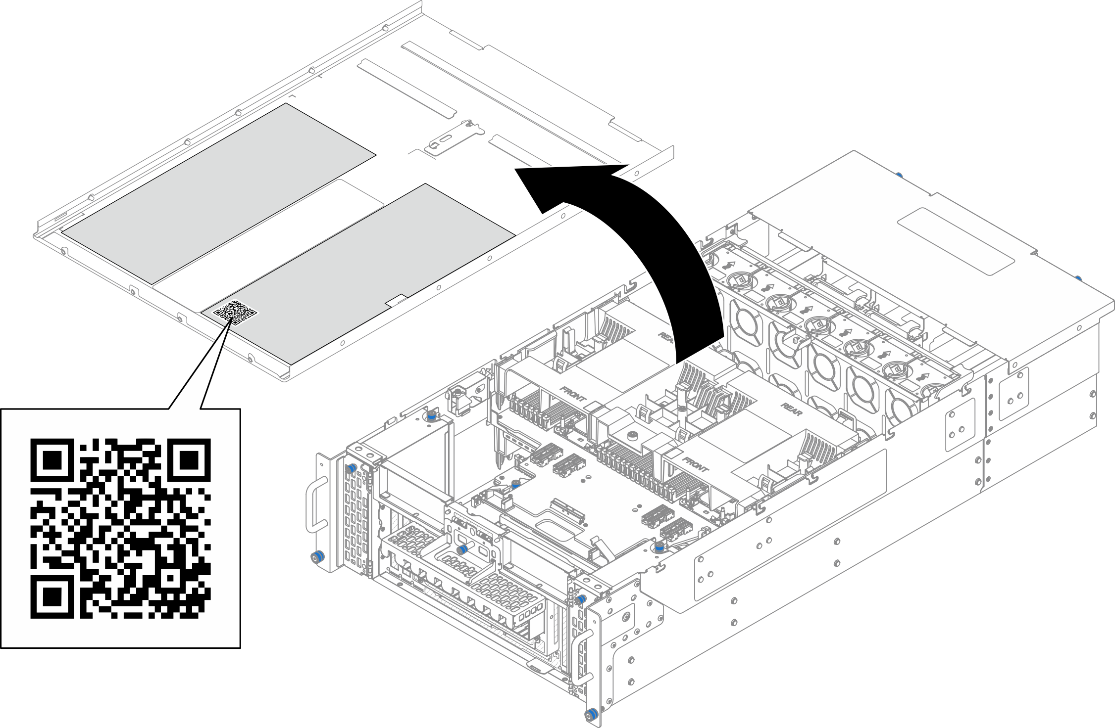 Service Label and QR code