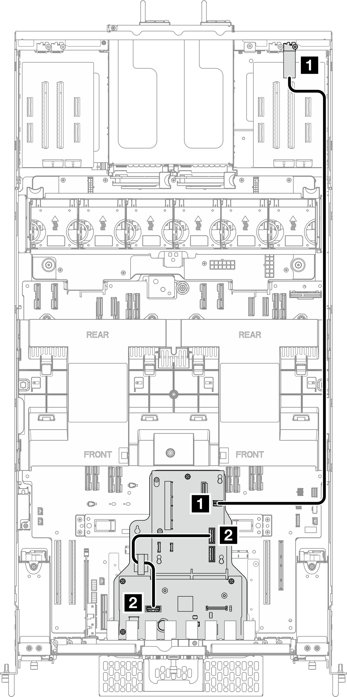 Ethernet port assembly cable routing