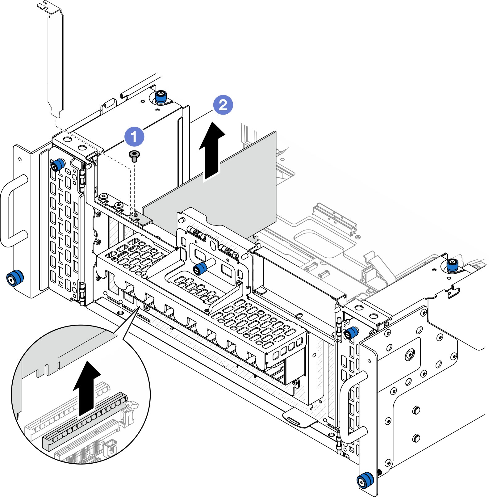 Removing PCIe adapter