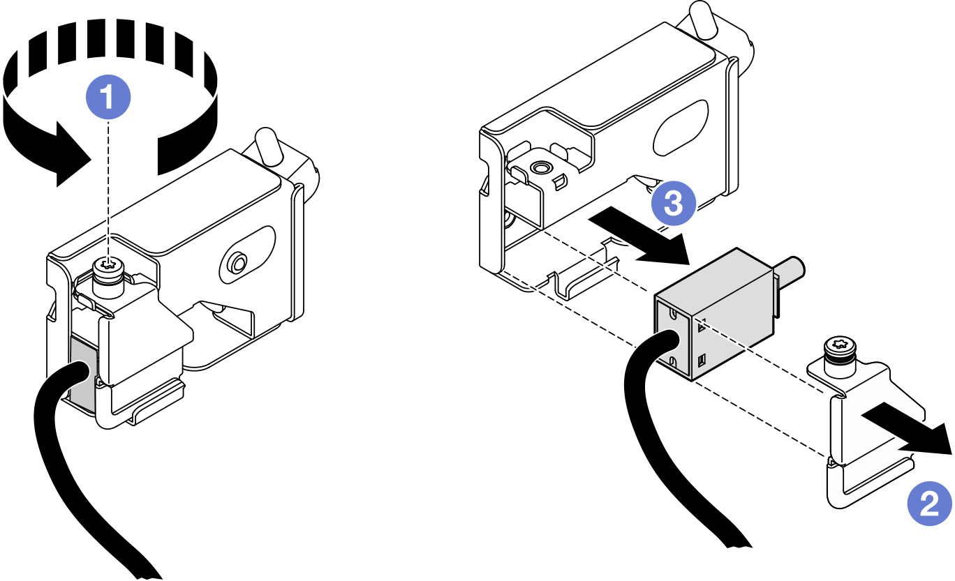 Removing top cover intrusion switch