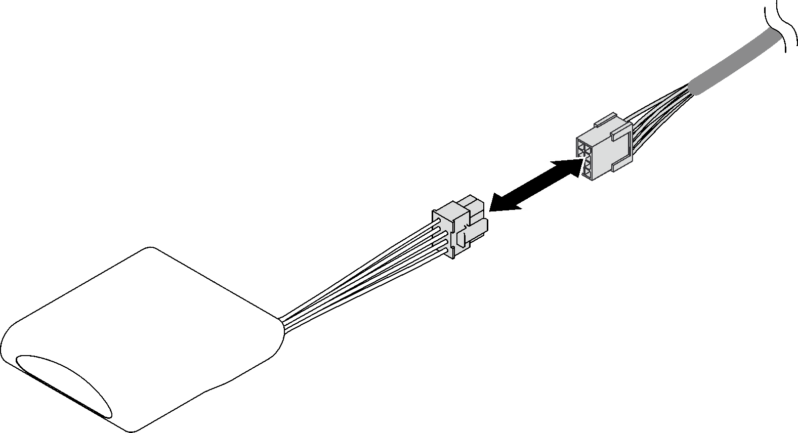 Connecting cable to flash power module