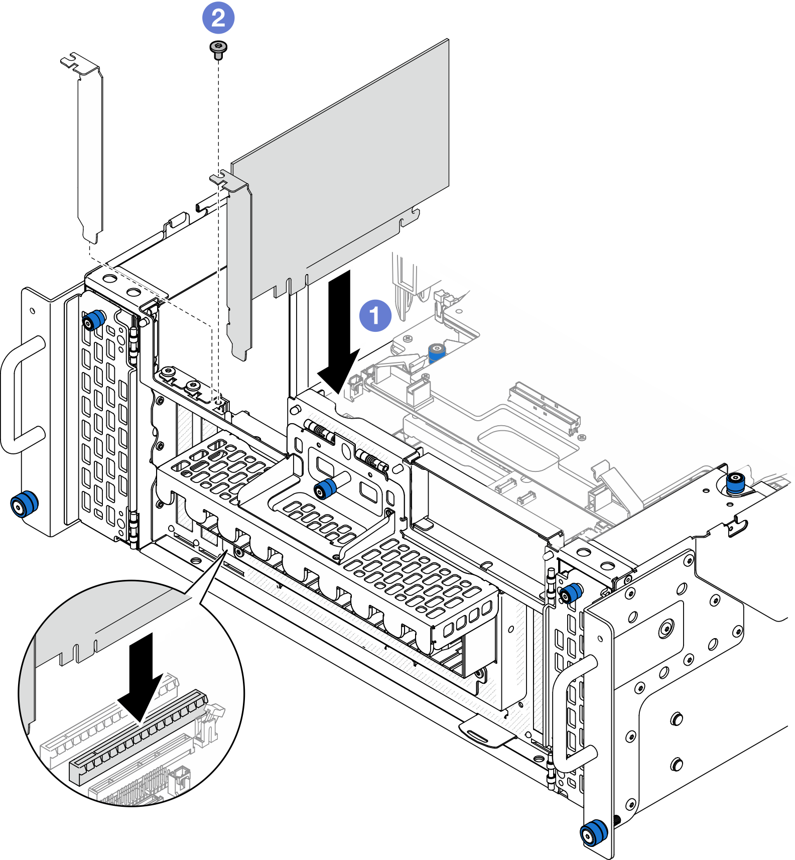 Installing PCIe adapter