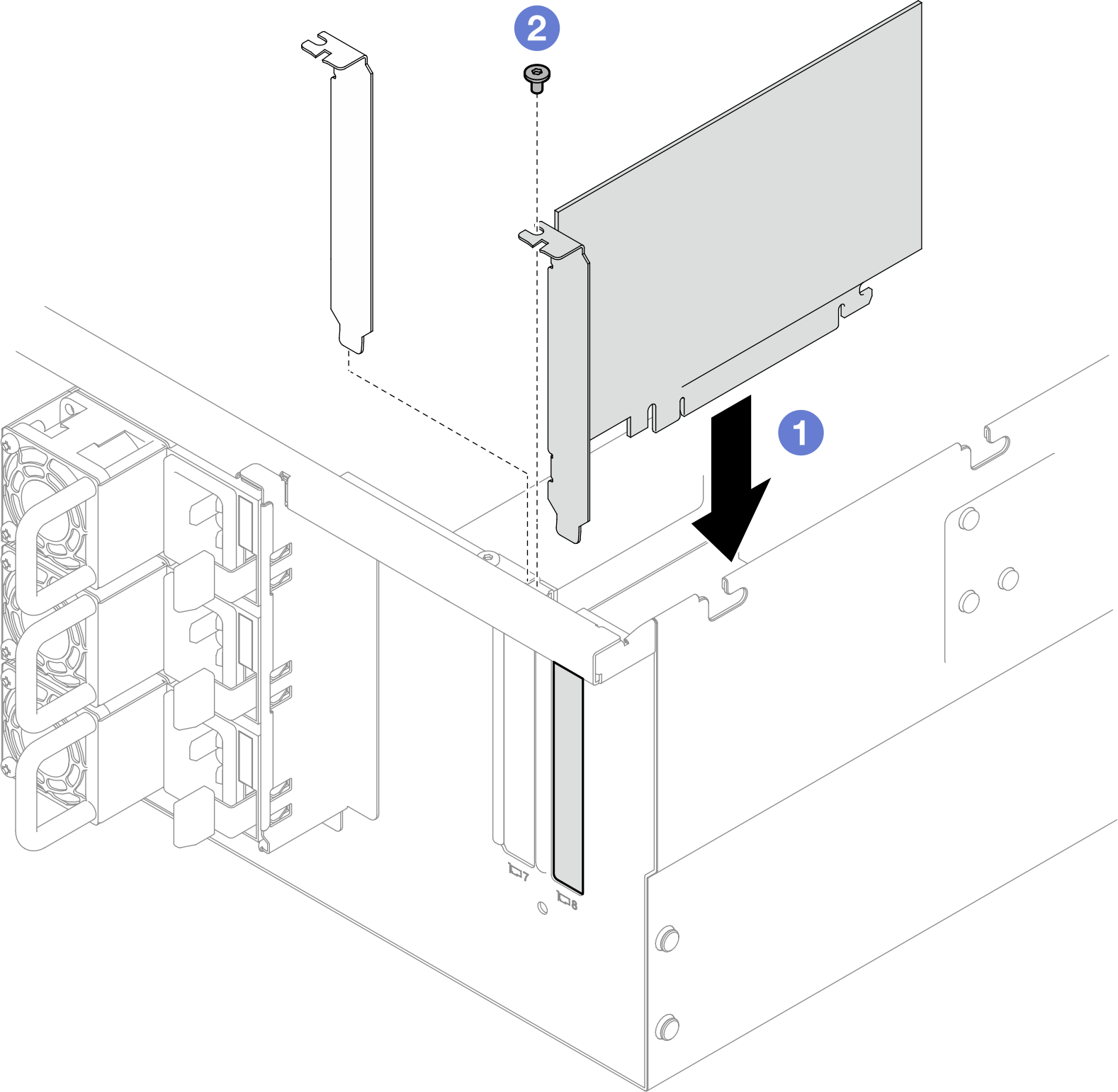 Installing PCIe adapter