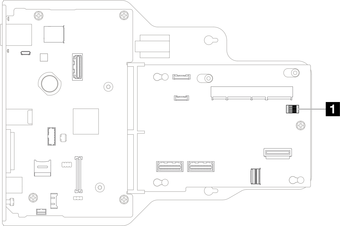 System I/O board and interposer assembly switches