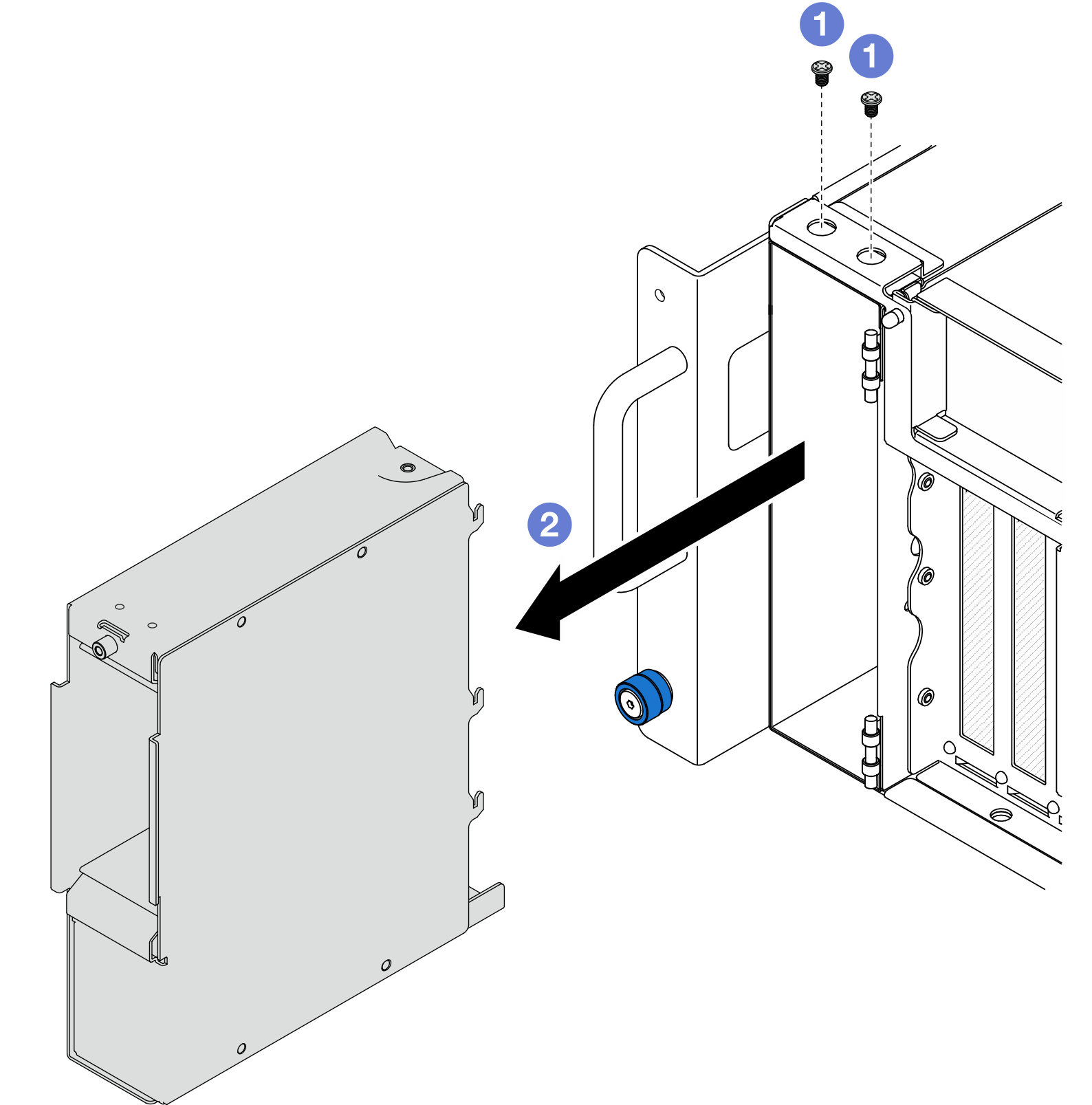 Removing E3.S drive cage