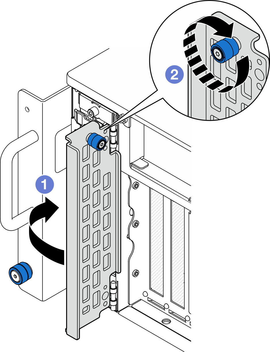 Closing drive door