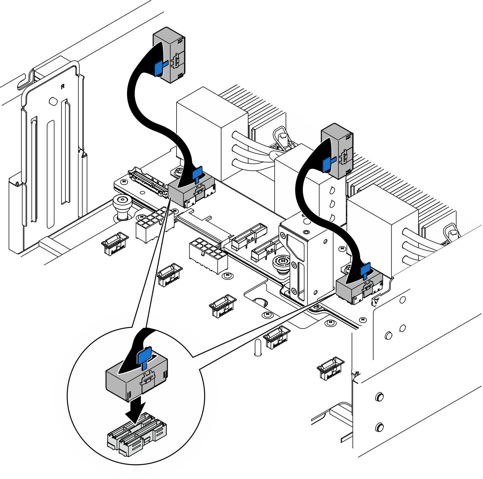 Connecting internal UPI cables