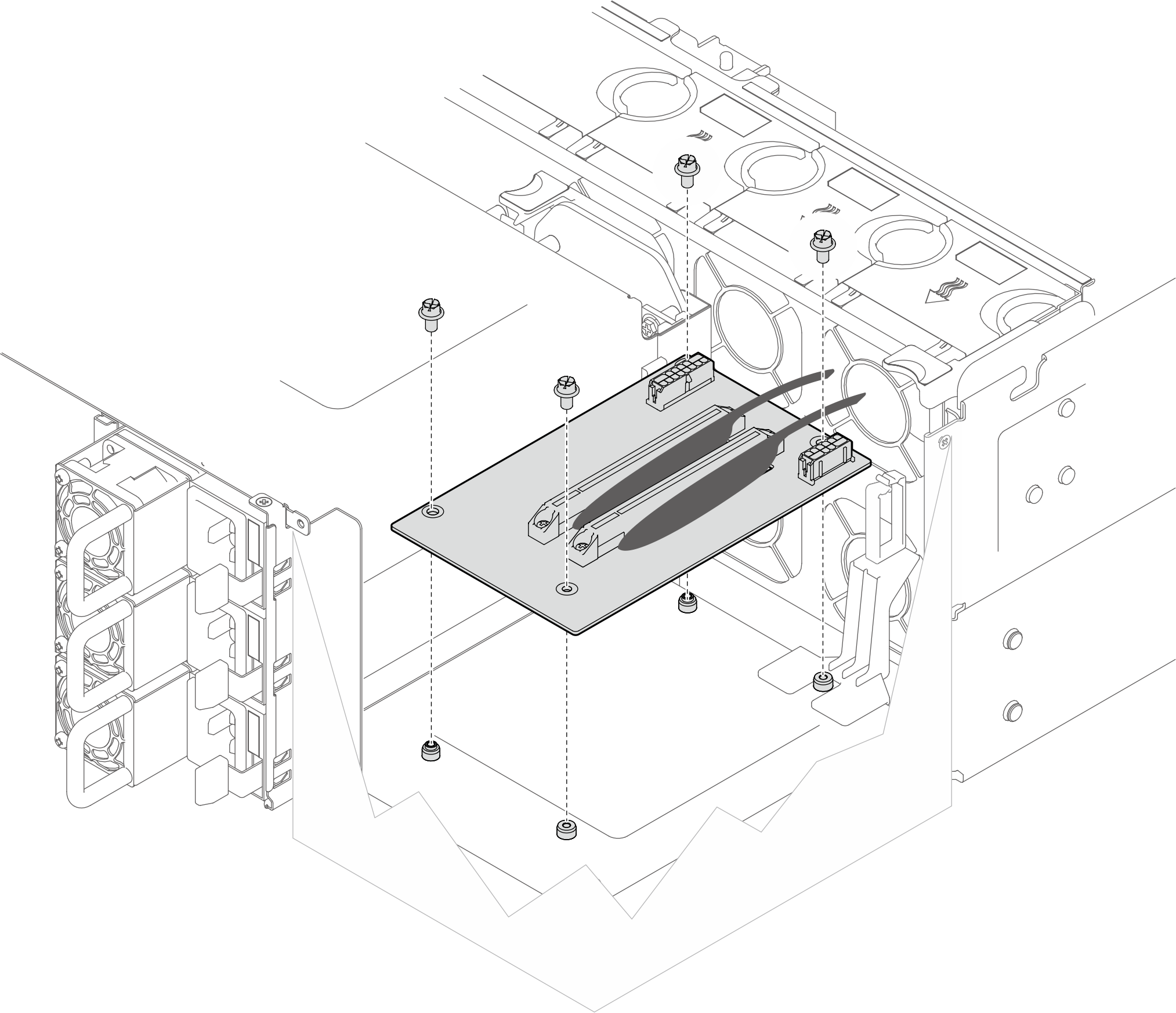 Installing PCIe Gen 5 riser card