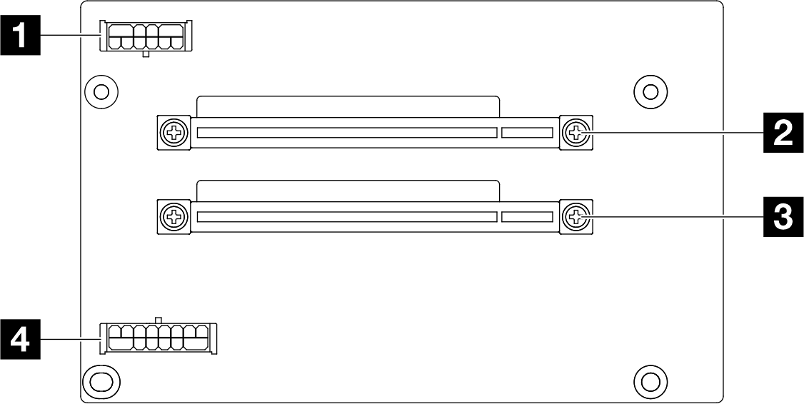 PCIe riser connectors