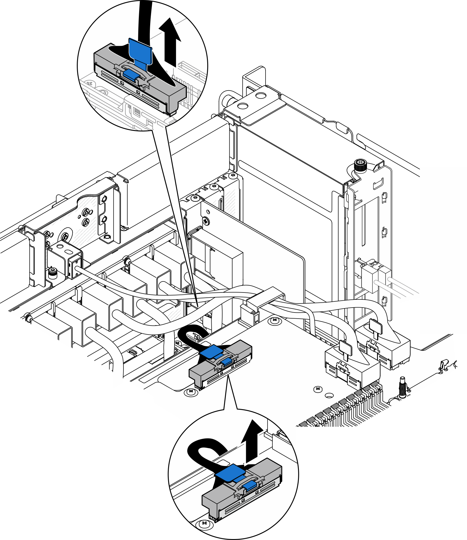 Disconnecting internal sideband cable