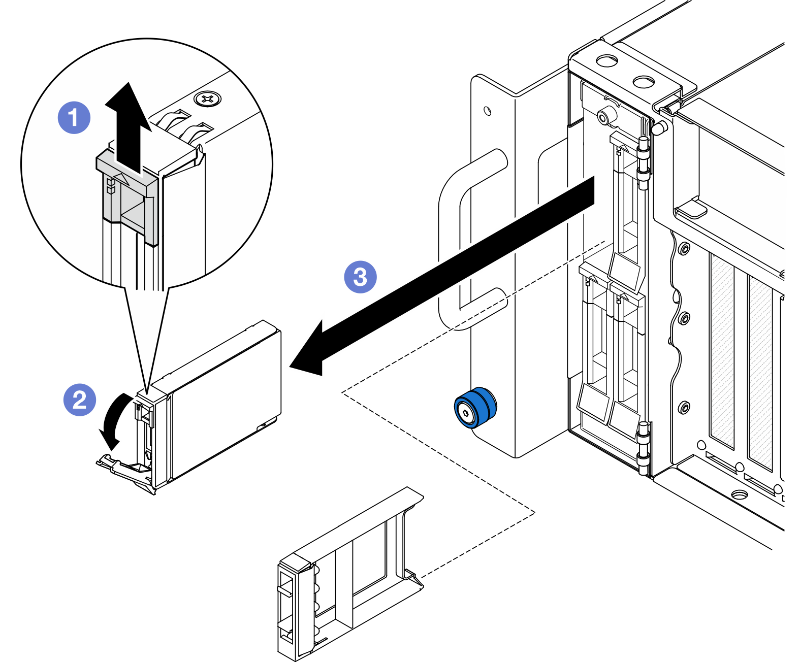 Removing a 2.5-inch drive