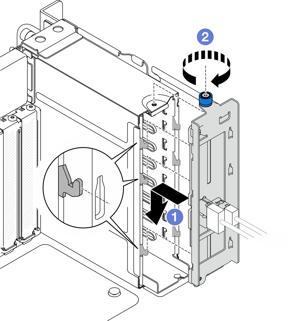 Installing 2.5-inch drive backplane