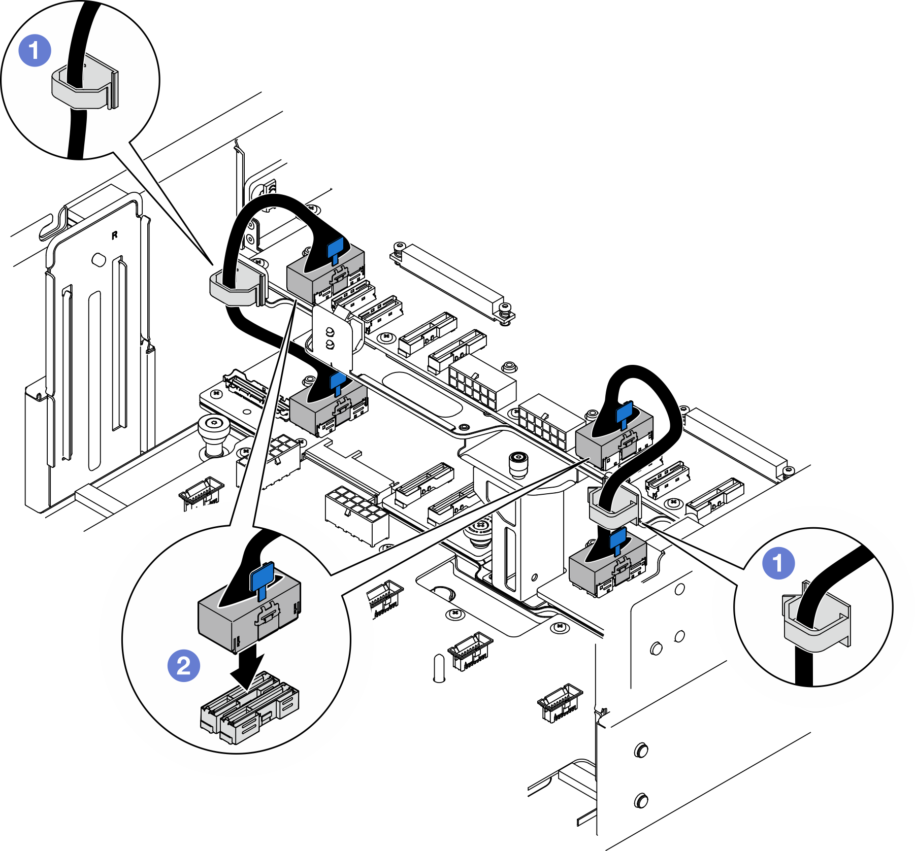 Connecting internal UPI cables