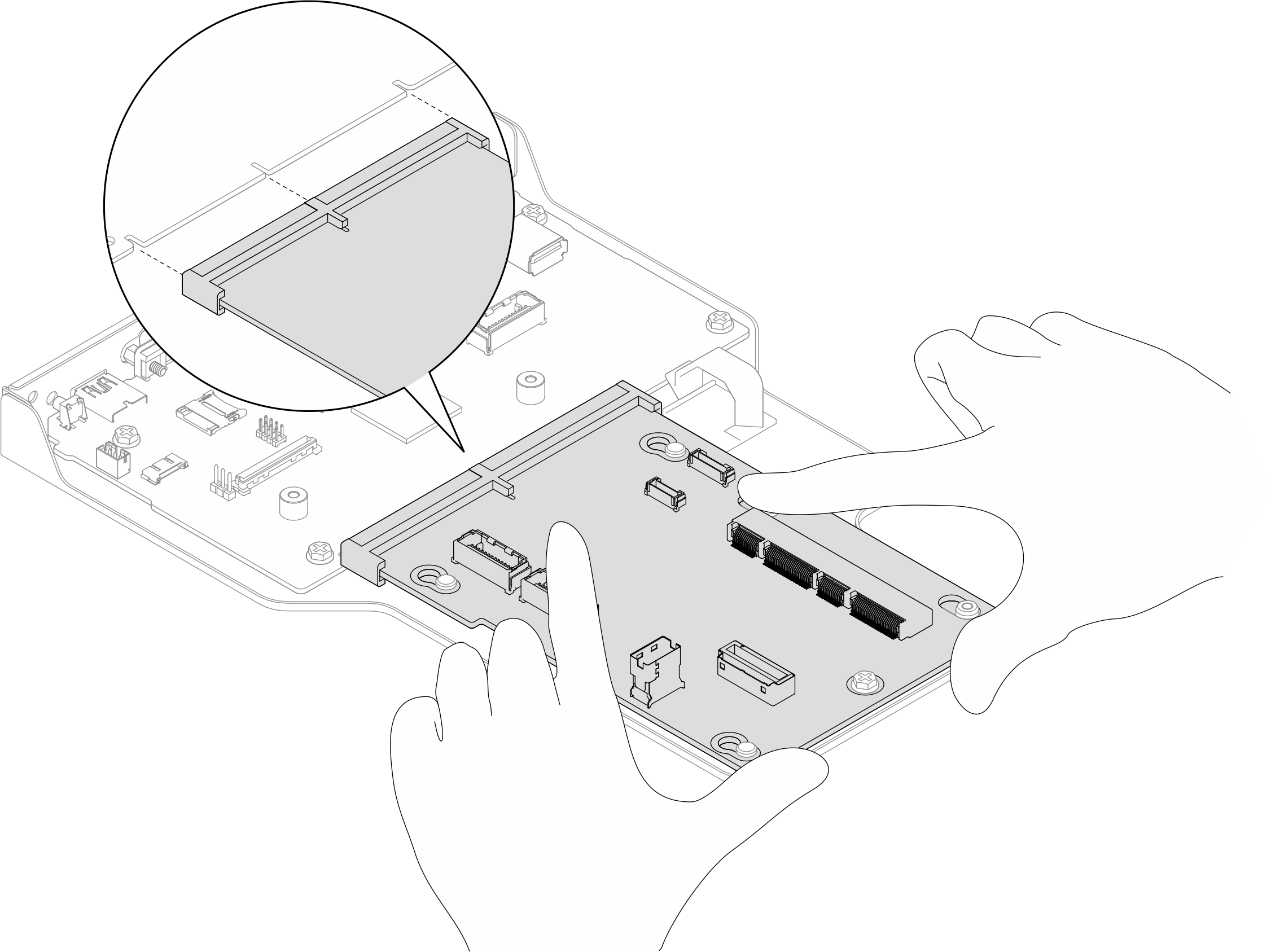 Interposer board installation