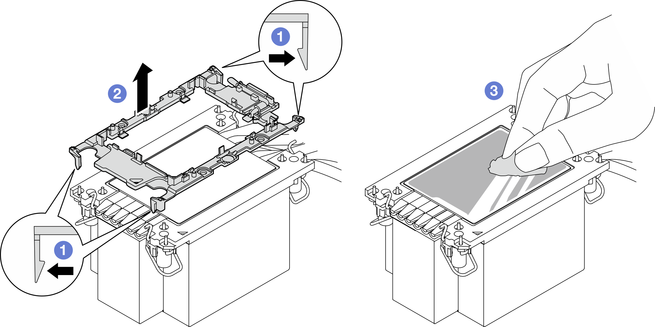 Separating a processor carrier from the heat sink