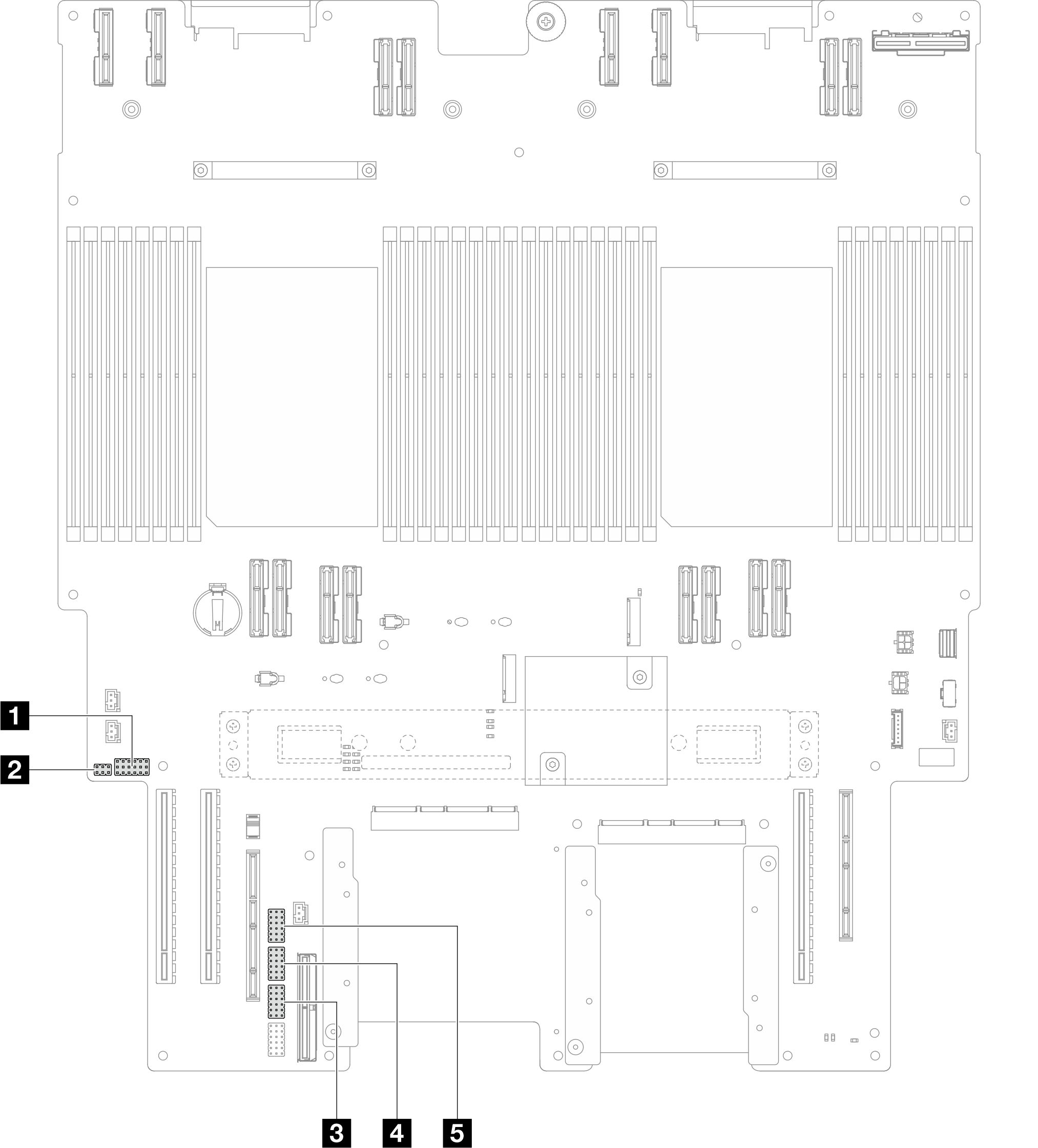 Lower processor board (MB) switches