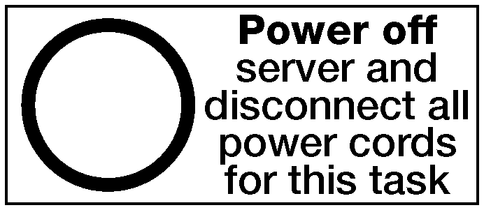 Power off the server