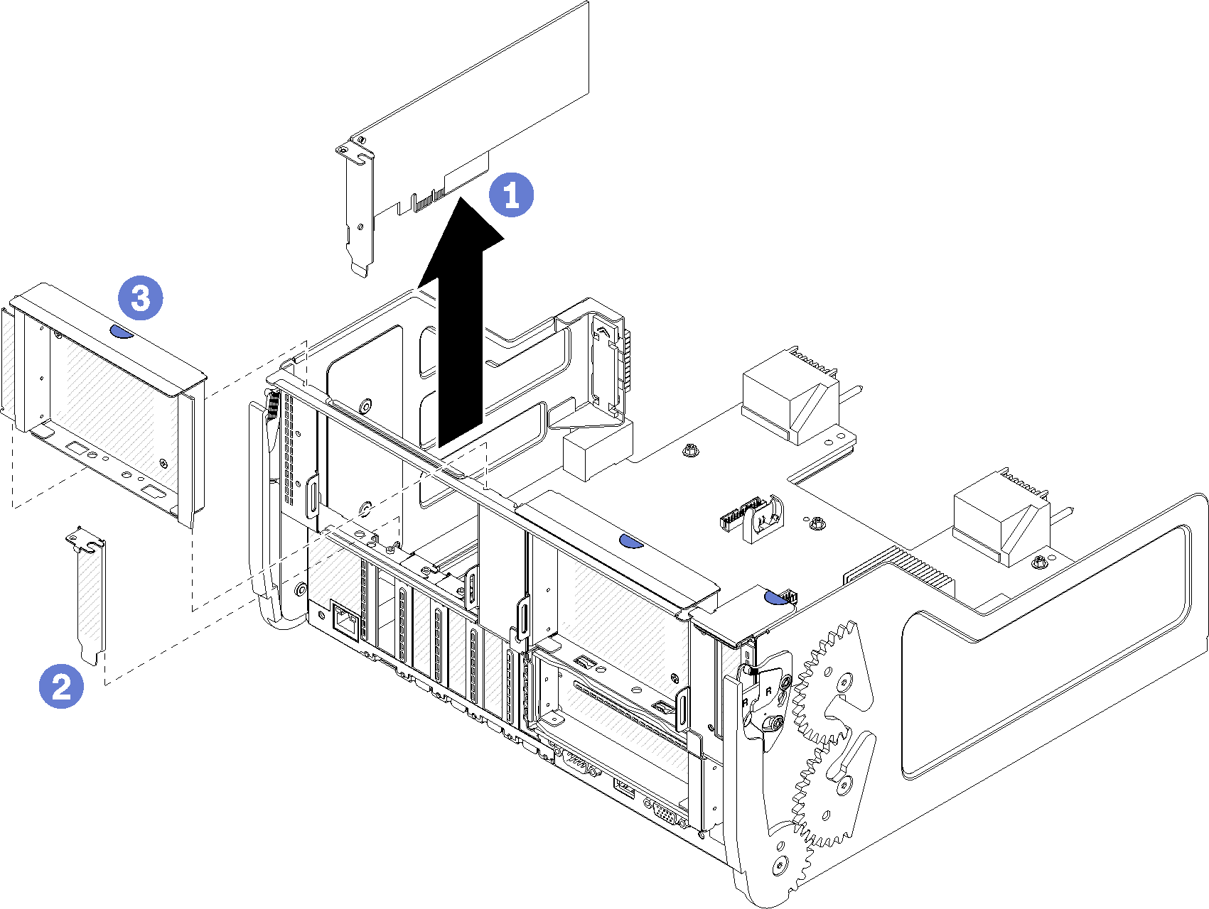 Adapter slot 5 to 8 removal