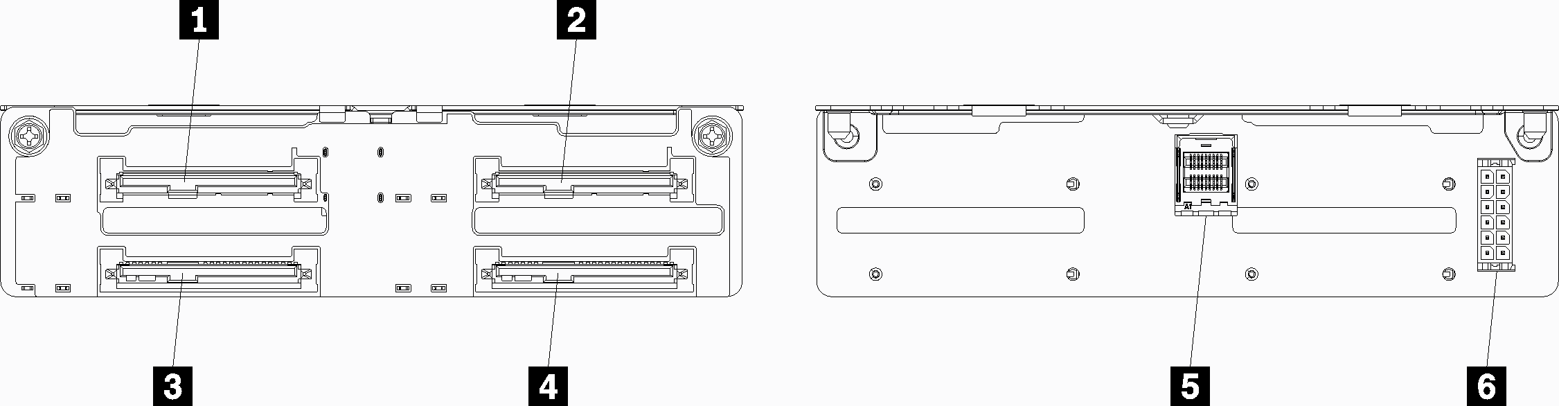 SAS drive backplane connectors