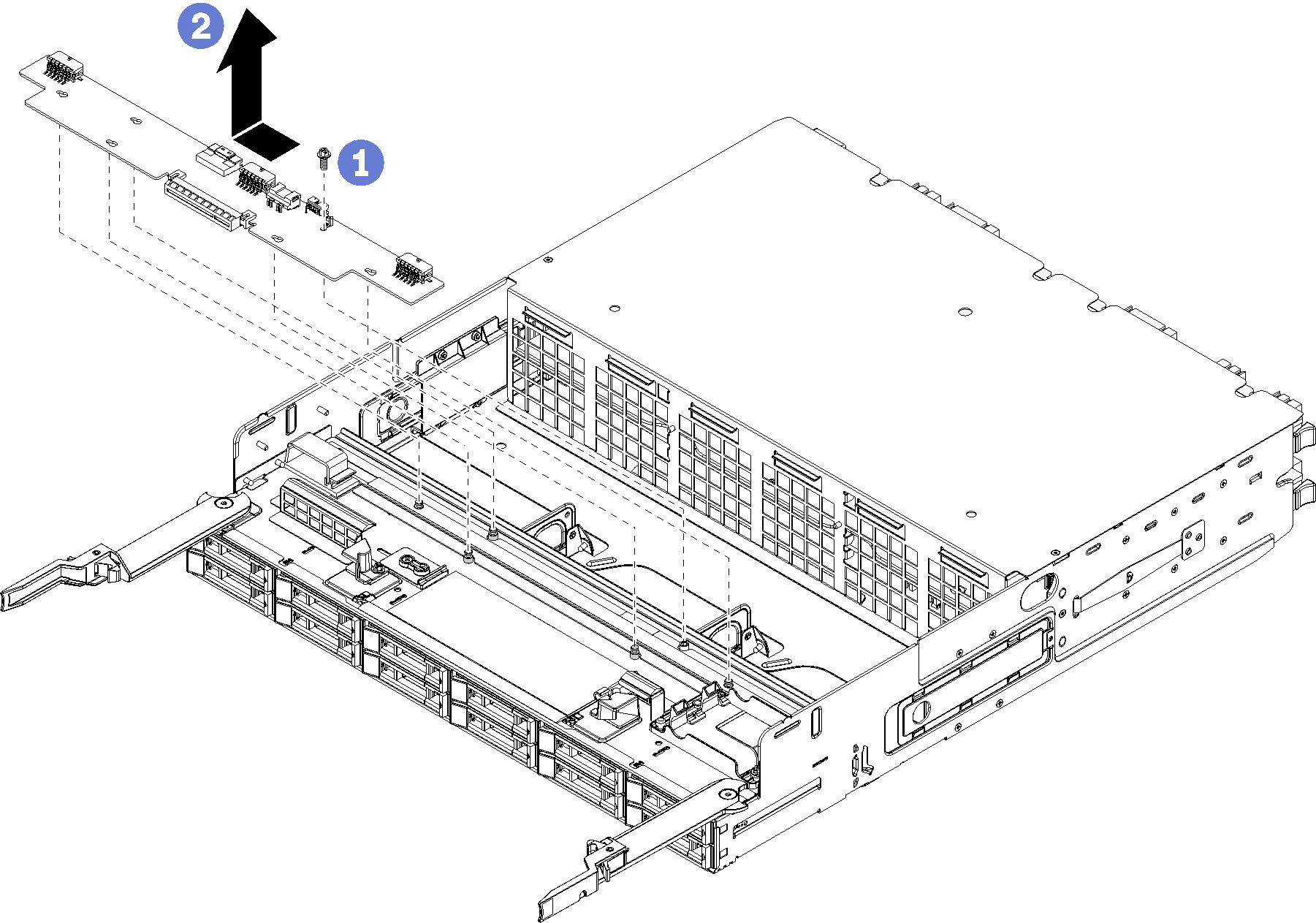 Upper storage interposer removal