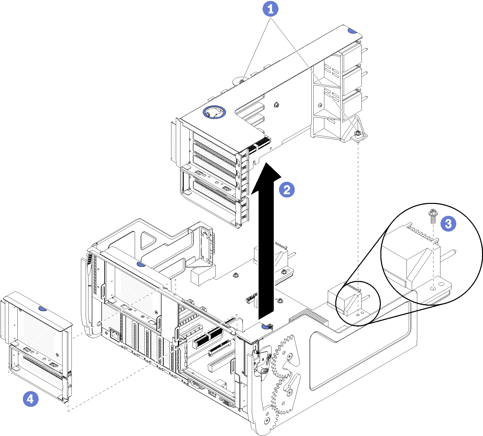 Slot 10 to 15 riser removal