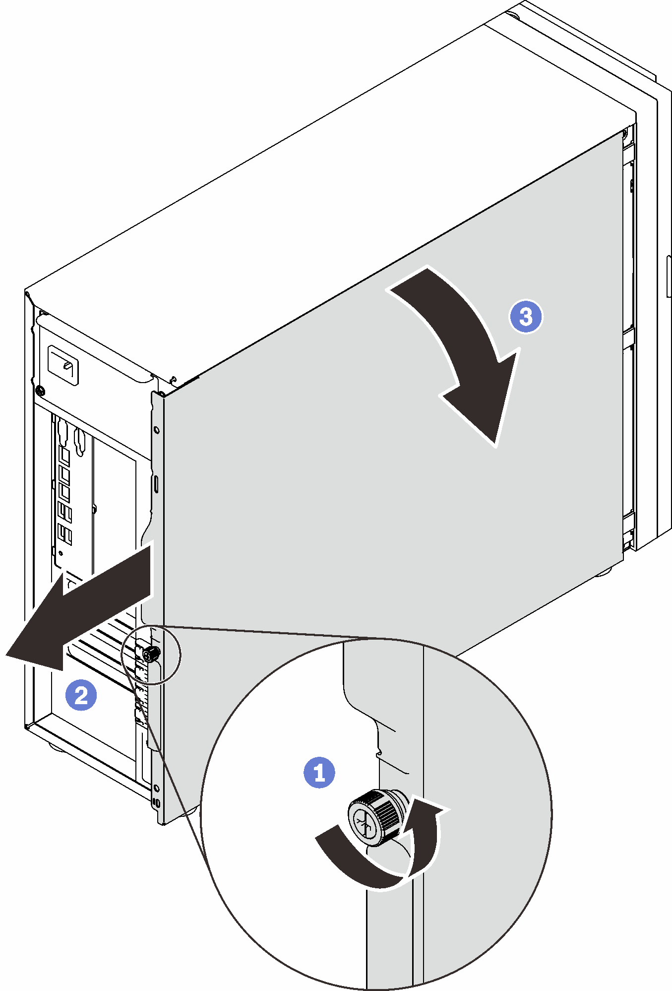 Removing the server cover