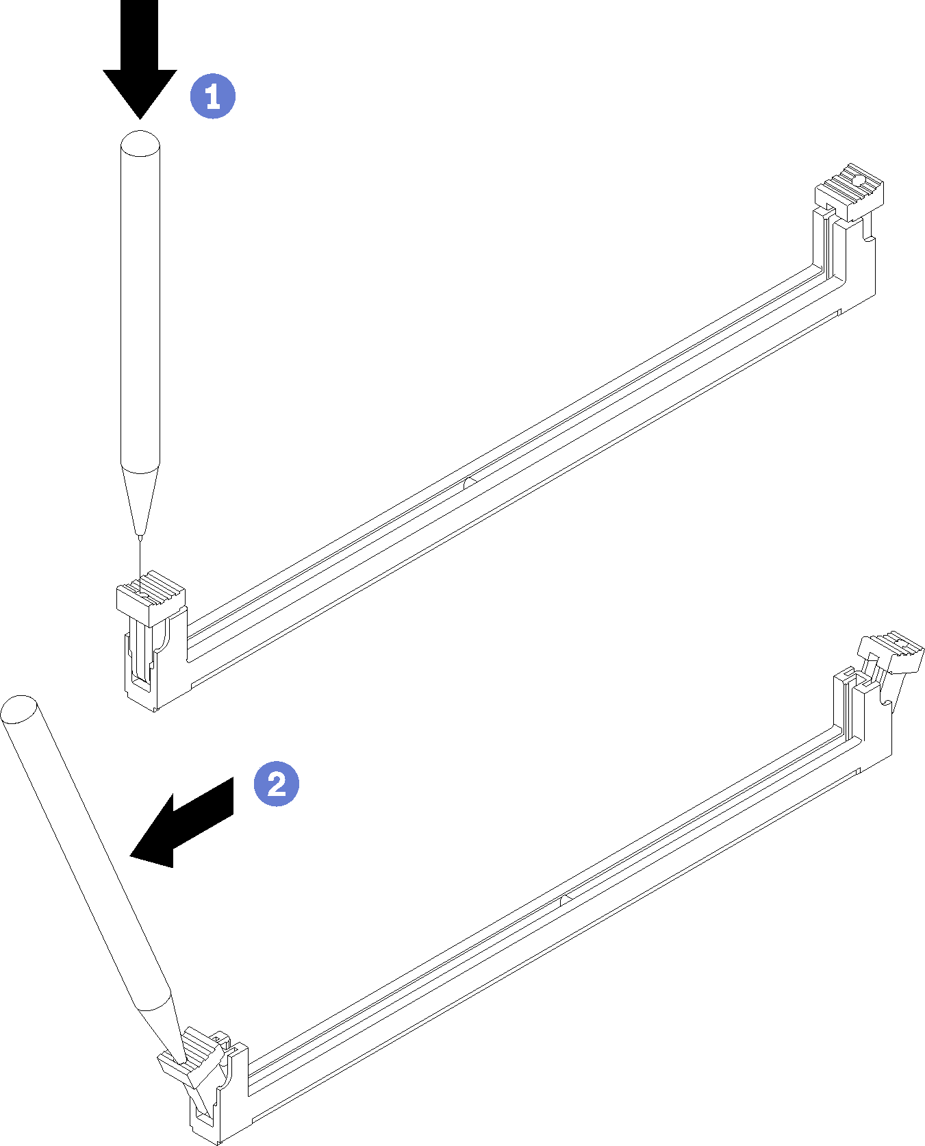 Opening retaining clips