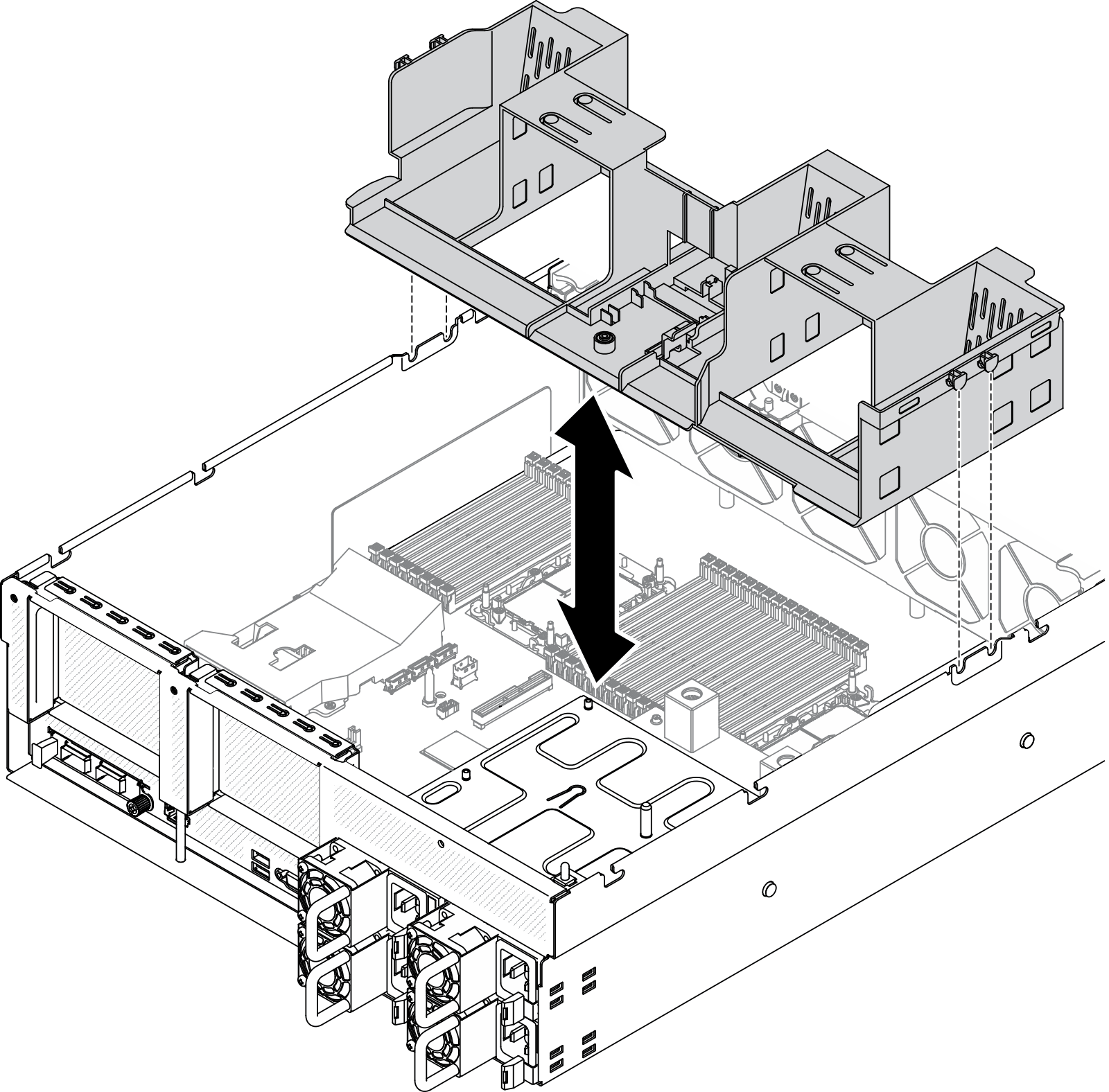 Installing air baffle