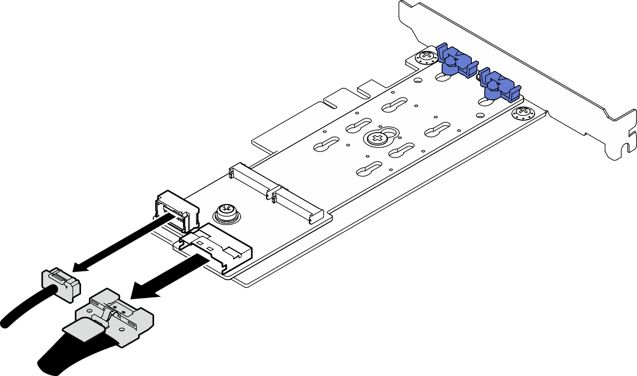 Disconnecting the power and signal cables