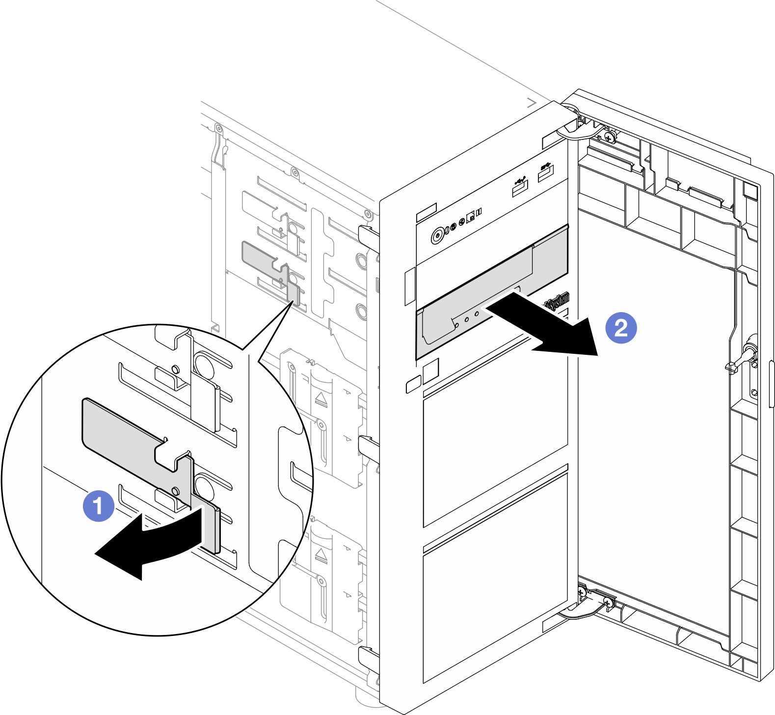 Removing a tape drive