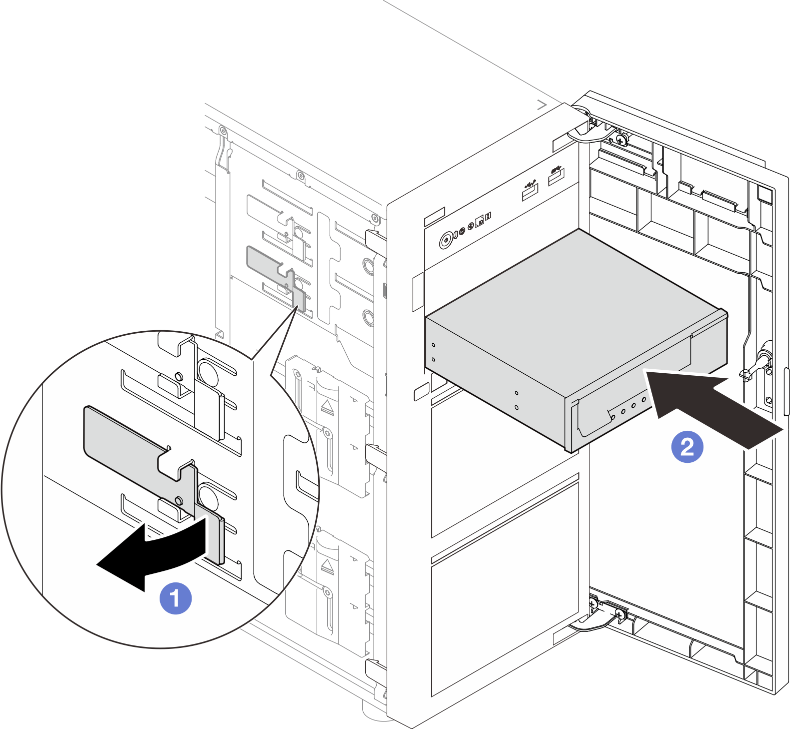 Installing a tape drive