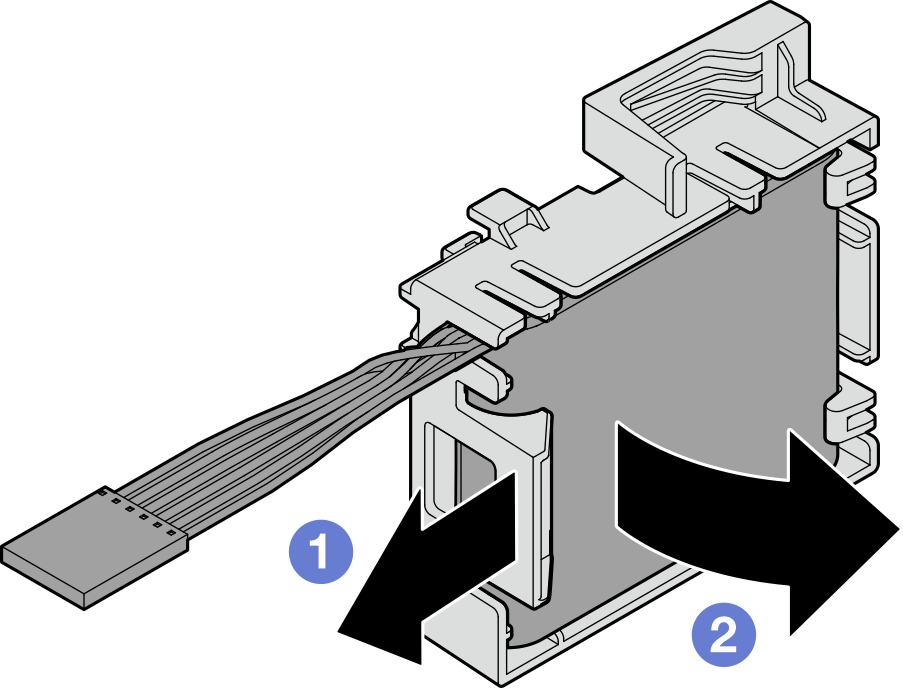 Removing the RAID flash power module from the bracket