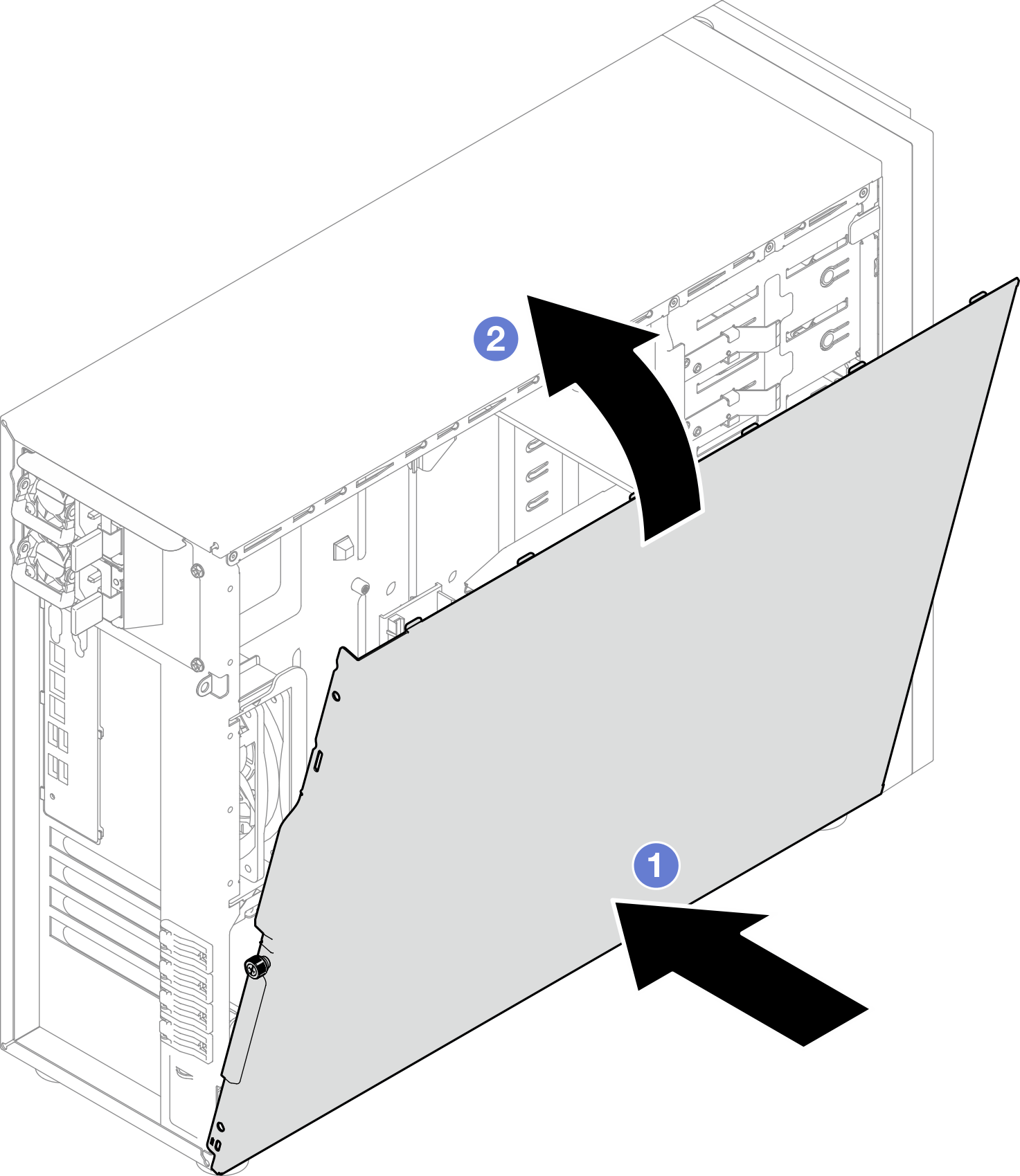 Installing the server cover