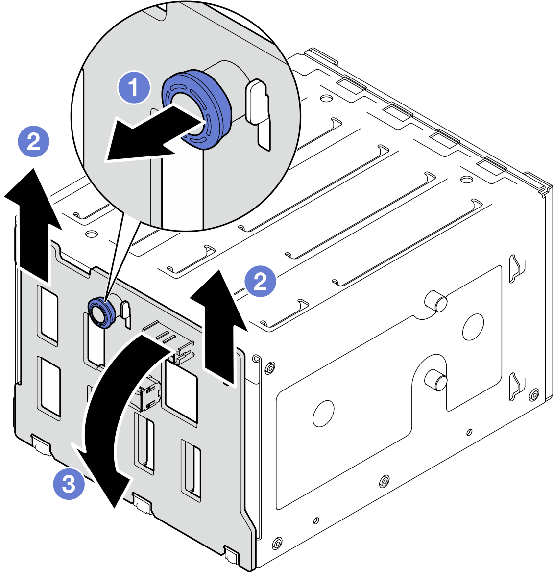 Removing the hot-swap drive backplane