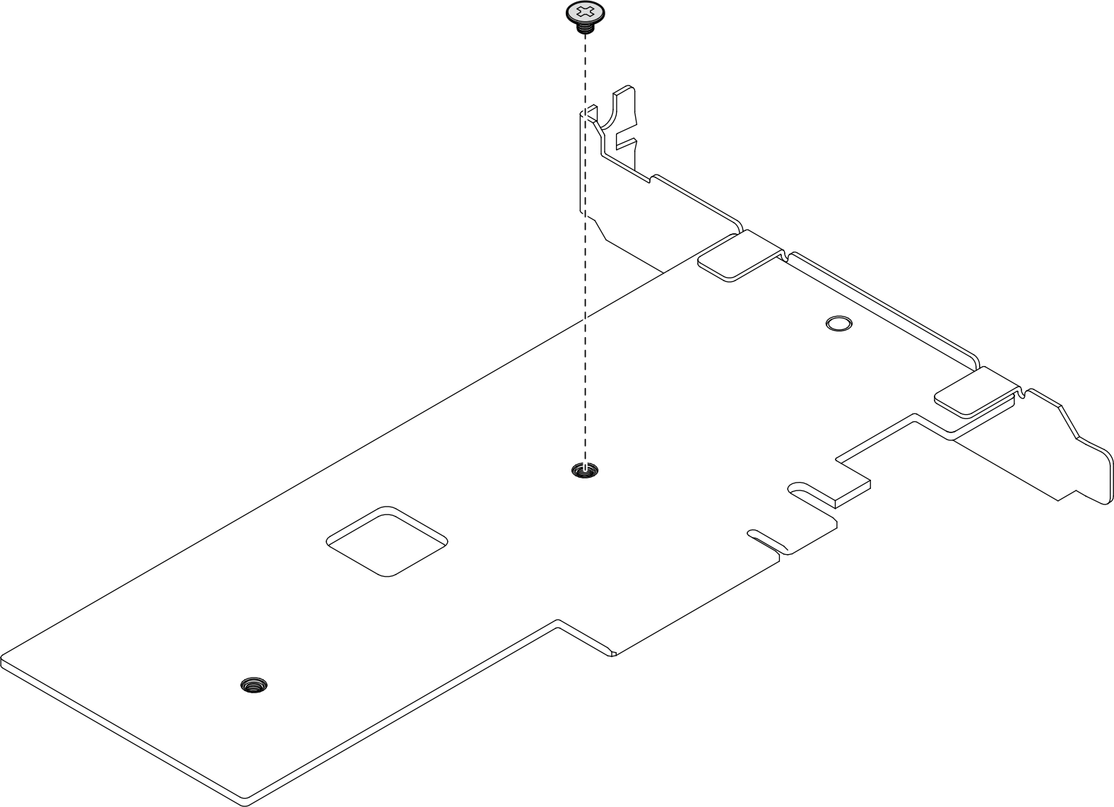 Removing the screw on the back of the PCIe adapter