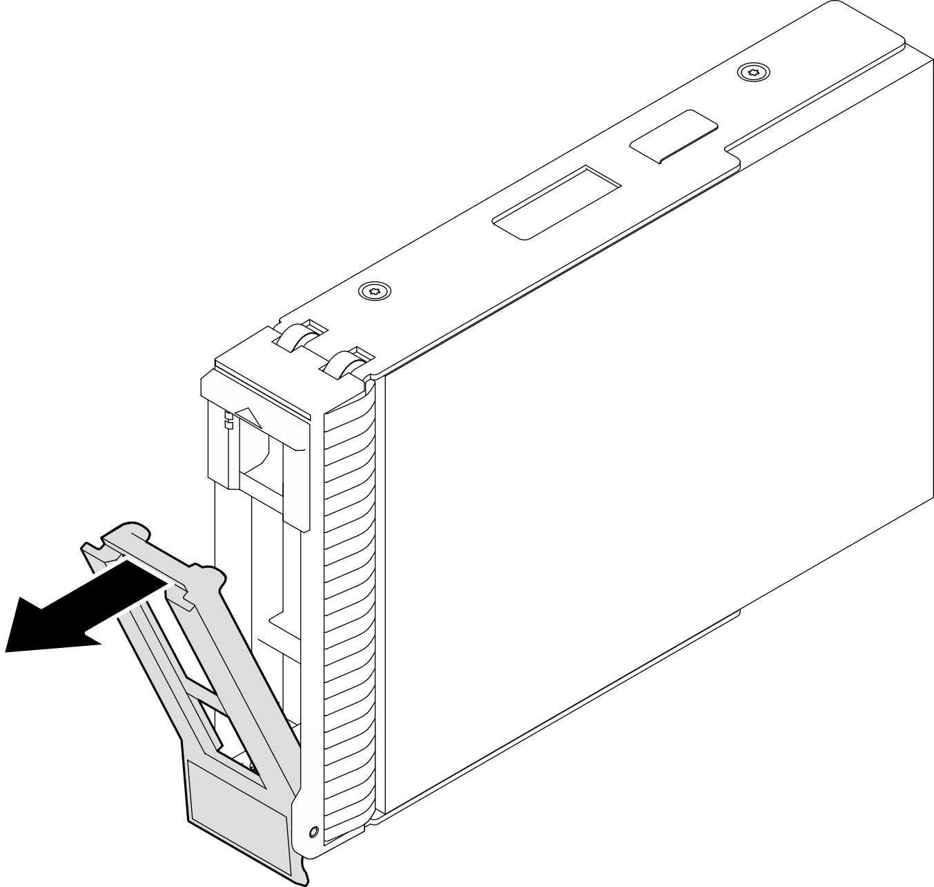 Removing the hot-swap drive from the drive tray