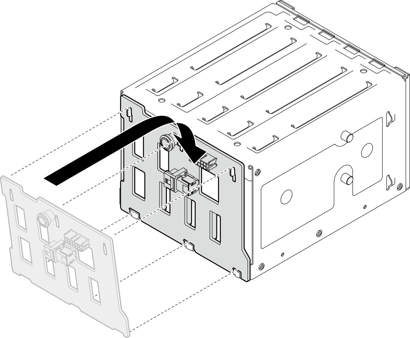 Installing the hot-swap drive backplane