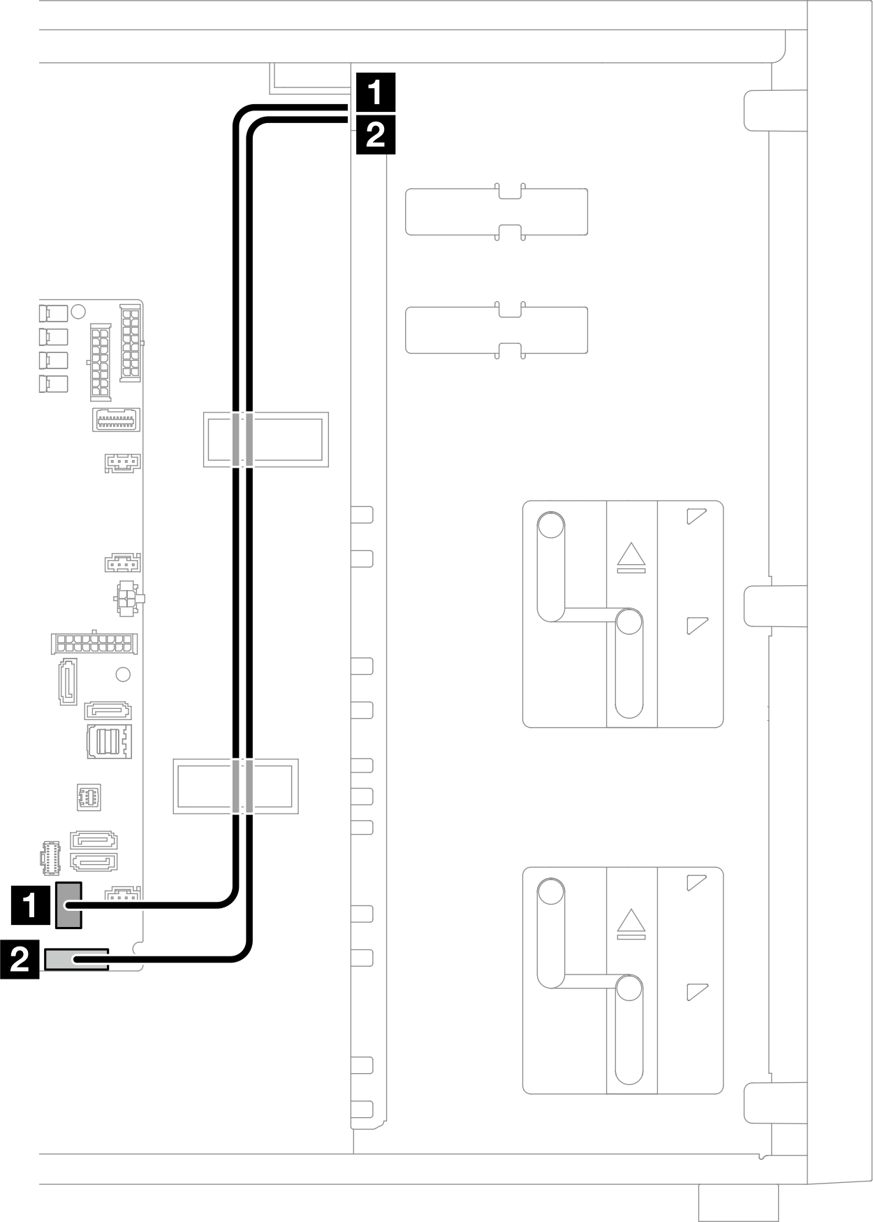 cable routing for front I/O module