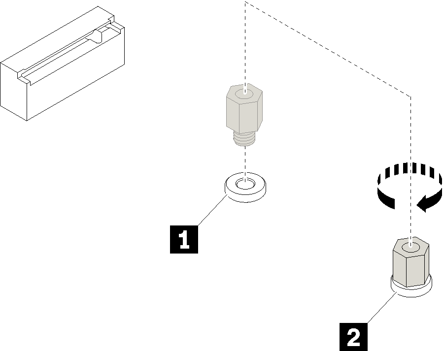 Moving standoff to appropriate mounting point