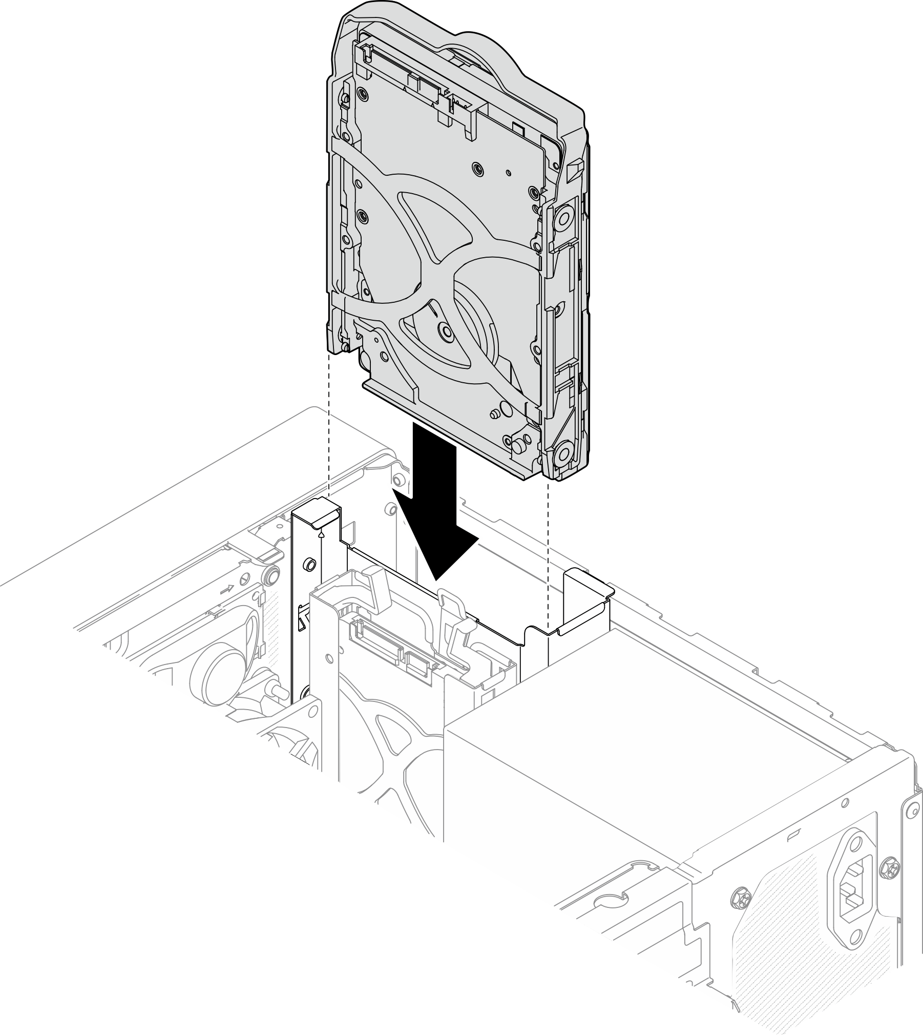 Install 3.5-inch drive assembly into drive bay 0