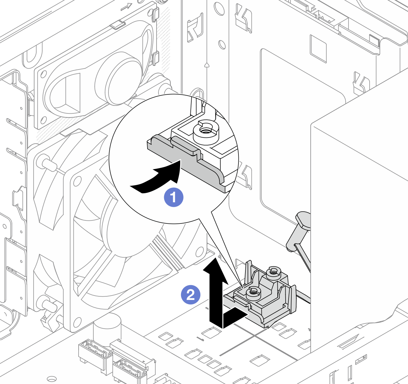 Removing the M.2 drive retainer