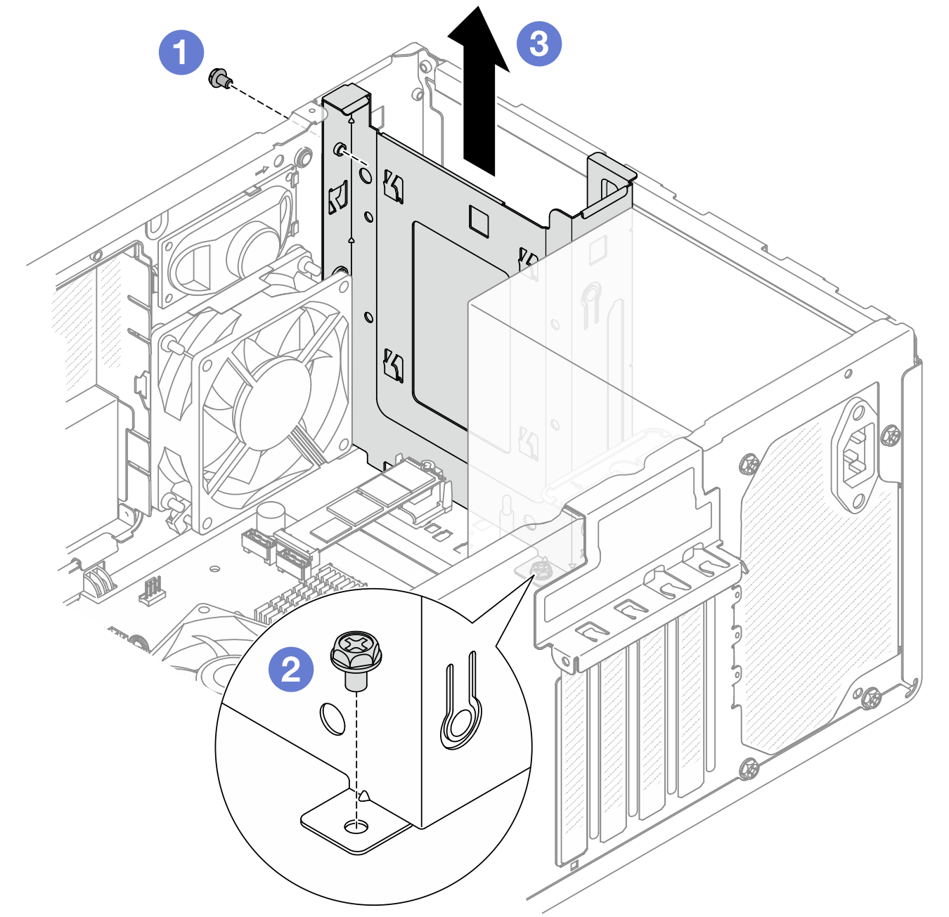 Removing drive cage from drive bay 0