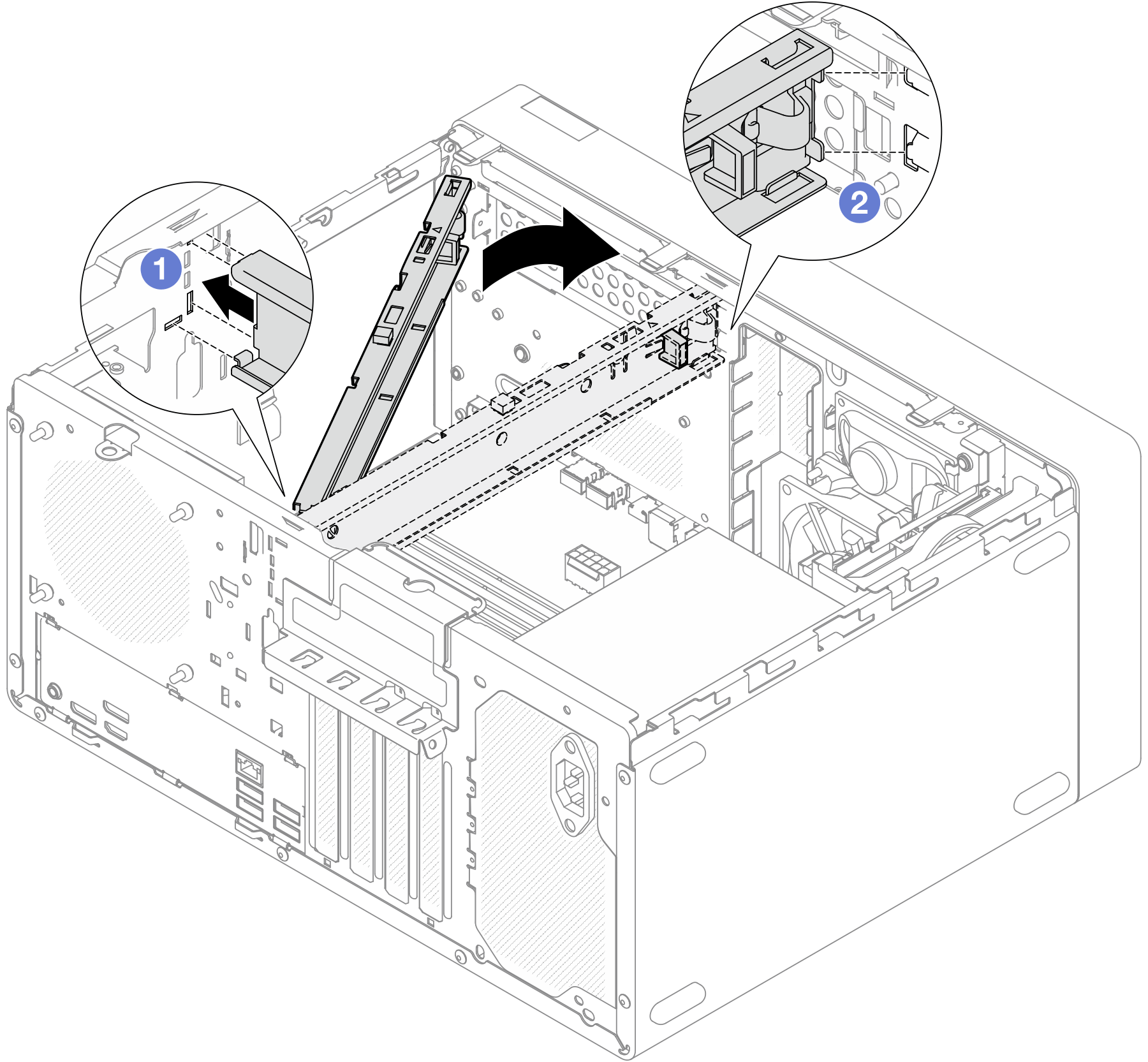 Installing the cage bar