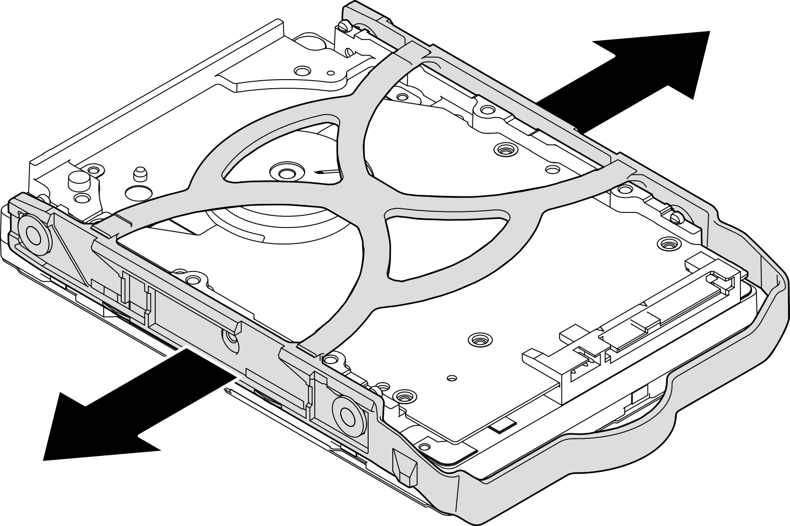 Removing a 3.5-inch drive from the retainer