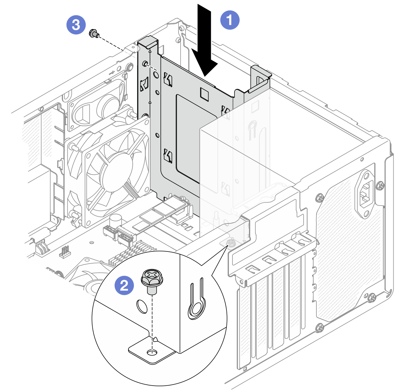 Installing the bay 0 drive cage