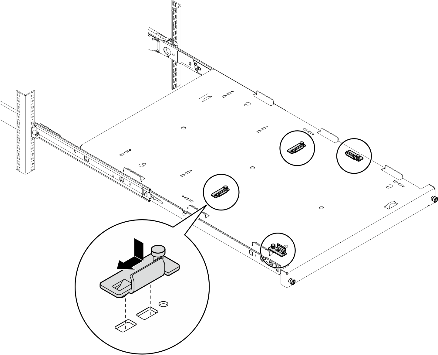 Installing the brackets to the tray