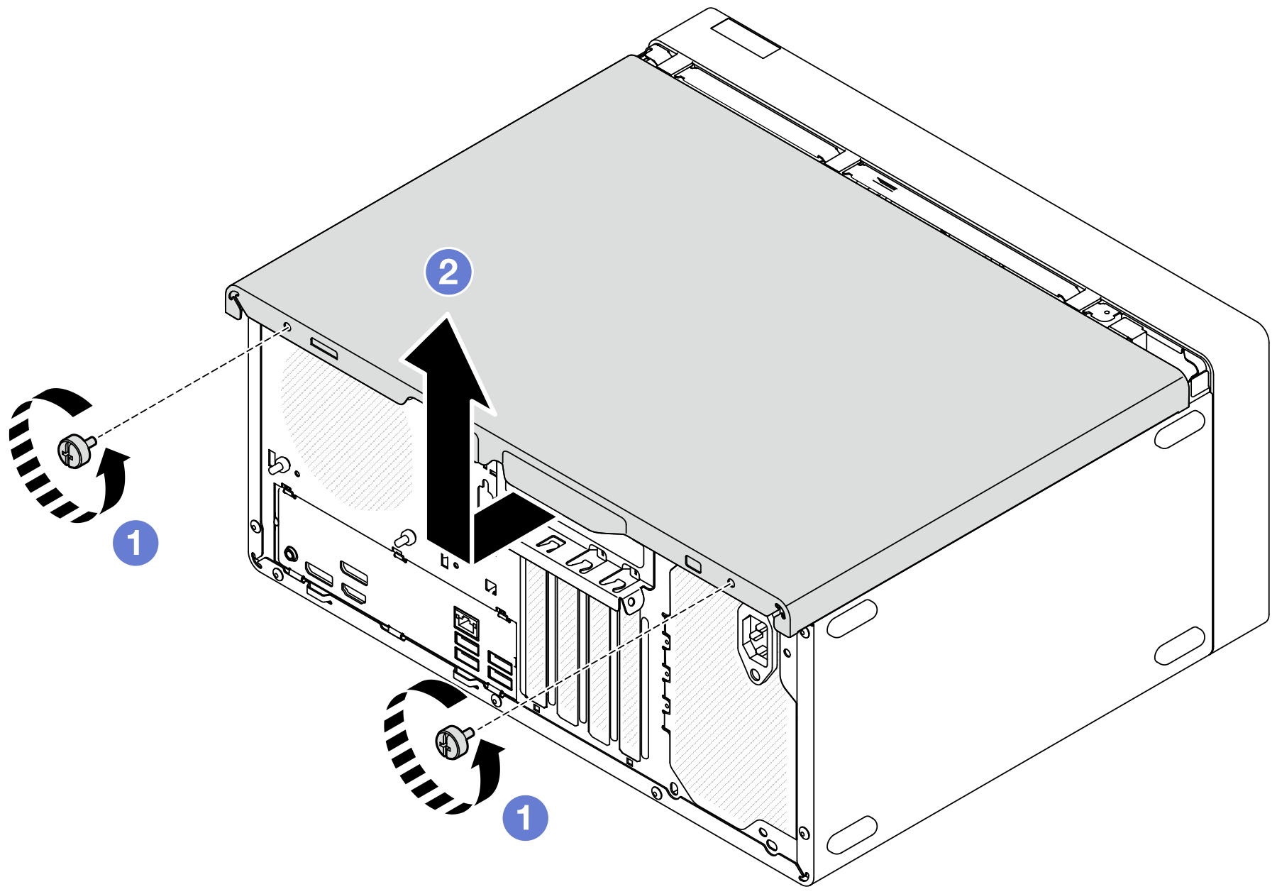 Removing the server cover