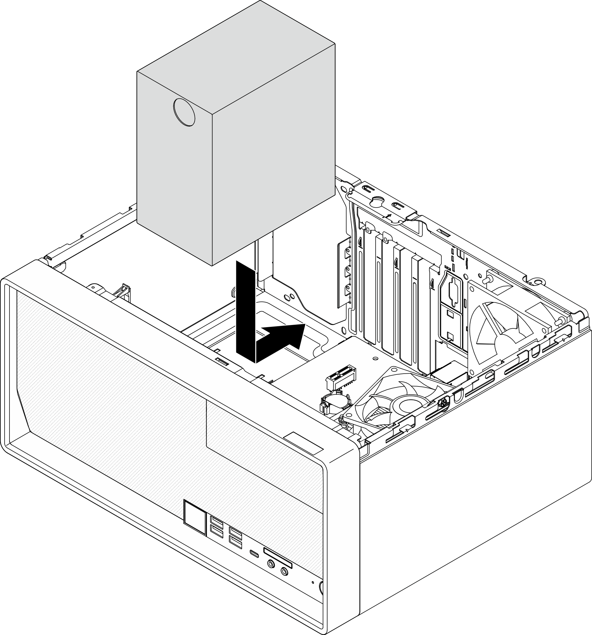 Installing the power supply unit to the chassis